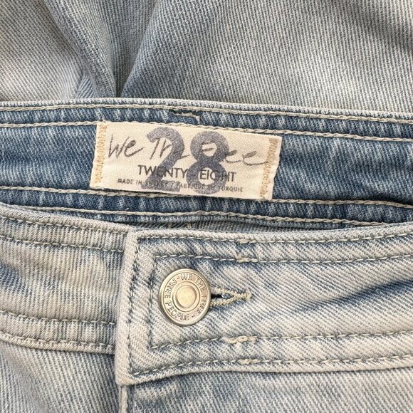 Free People Firecracker Flare Jeans Blue Denim Star Patch 28 - Picture 7 of 9